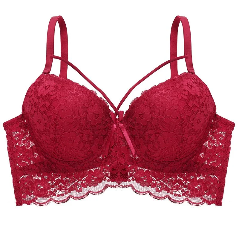 Lace Bras For Women Brassiere Underwire Bralette Sexy Ultra Thin Underwear Plus Size C D cup Lingerie Floral Female Bras