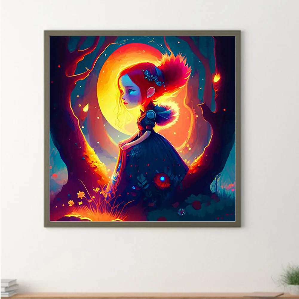 Full Round Diamond Painting 30*30cm - Little Girl