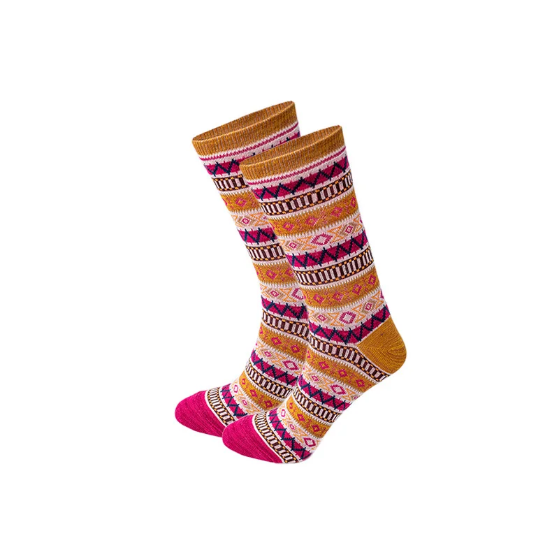 Bohemian Ethnic Style Print Soft All-match Retro Socks