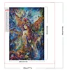 (Grande Taille) Fille-Partial ab rond diamant peinture-45 * 65cm