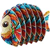 Fish 5D-DIY-Tiermuster-Diamantbemalungsuntersetzer mit Halter f&uuml;r zu Hause