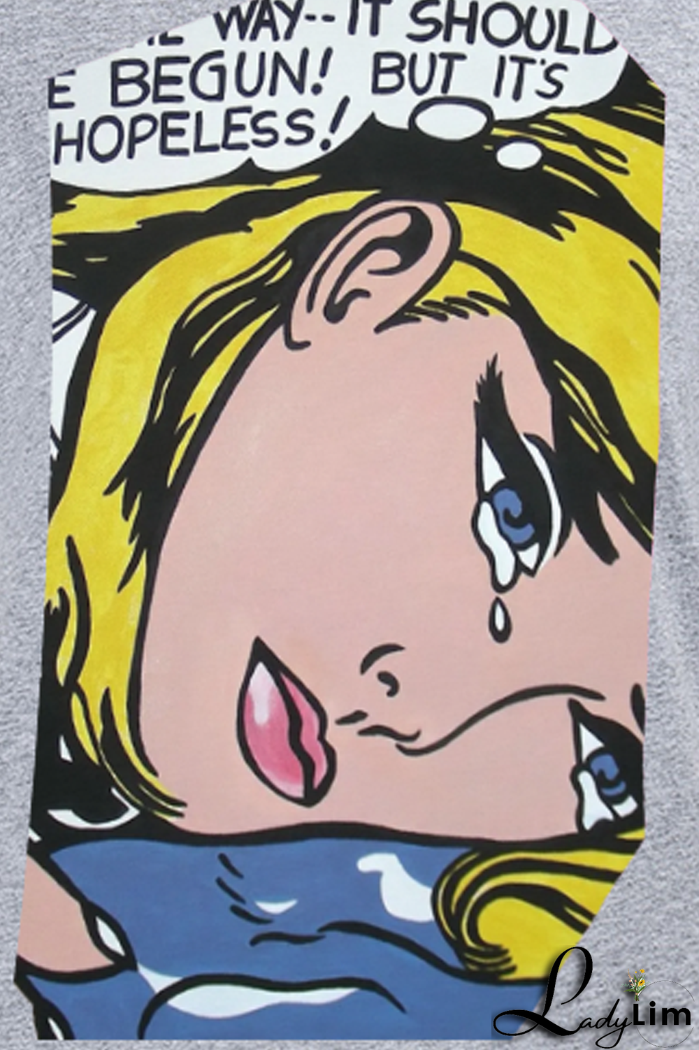 Grey Fashion Street Print Patchwork O Neck T-Shirts