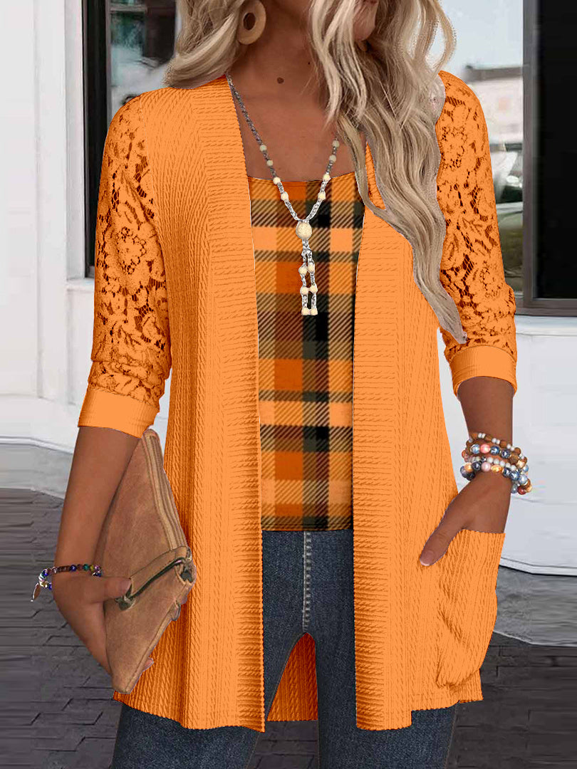 Women Long Sleeve V-neck Graphic Floral Printed Top