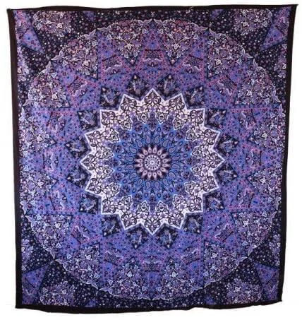Indian Mandala Wall Hanging Tapestry Bohemian Sandy Beach Throw Rug Blanket Camping Tent Sleeping Pad Tapestries 95x73cm