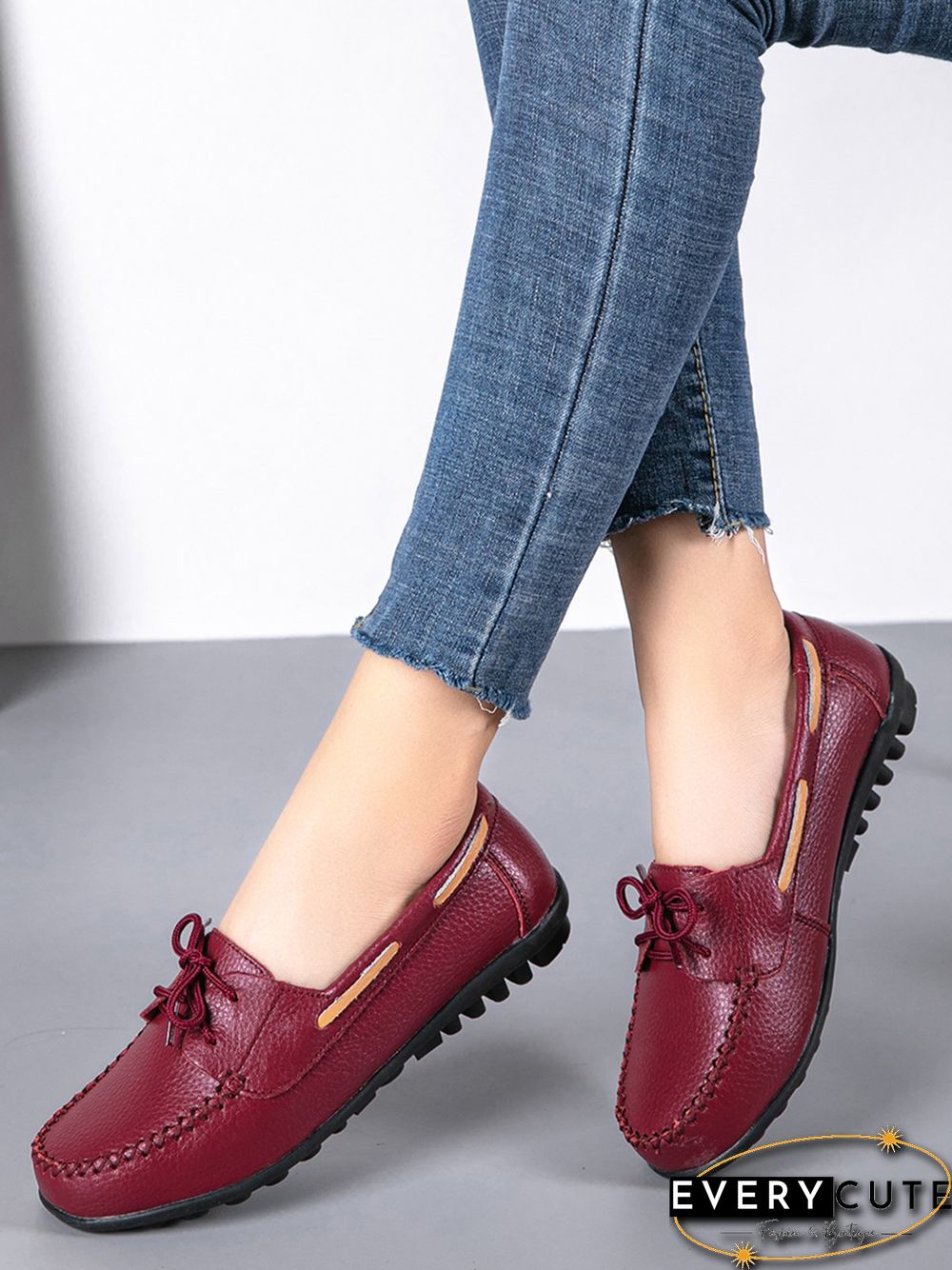 Retro Casual Simple Lace-up Flat Shoes