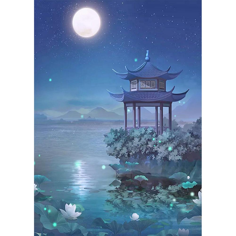 

River Pavilion - Round Drill Diamond Painting - 30x40cm, 501 Original