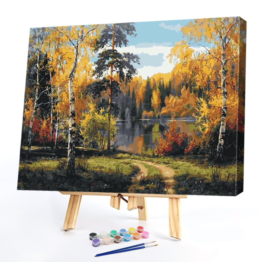 

40*50CM Paint By Numbers-Autumn Forest, 501 Original