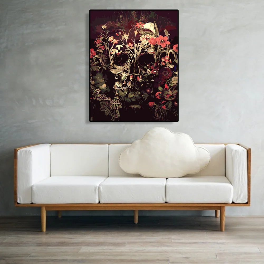 Flower Skull - Paint By Number(40*50cm)