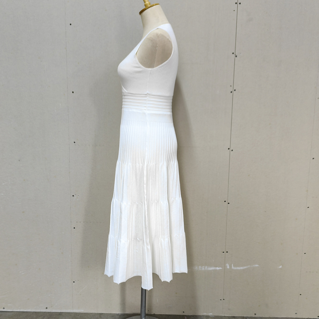 Ootddress Knit V-Neck For Women Maxi Dress Y2k Backless Fashion Knitwear Party Dress Casual Baggy High Waist Summer Female Dress
