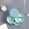 Bo&icirc;te &Agrave; Bijoux Rotative Multicouche Ronde