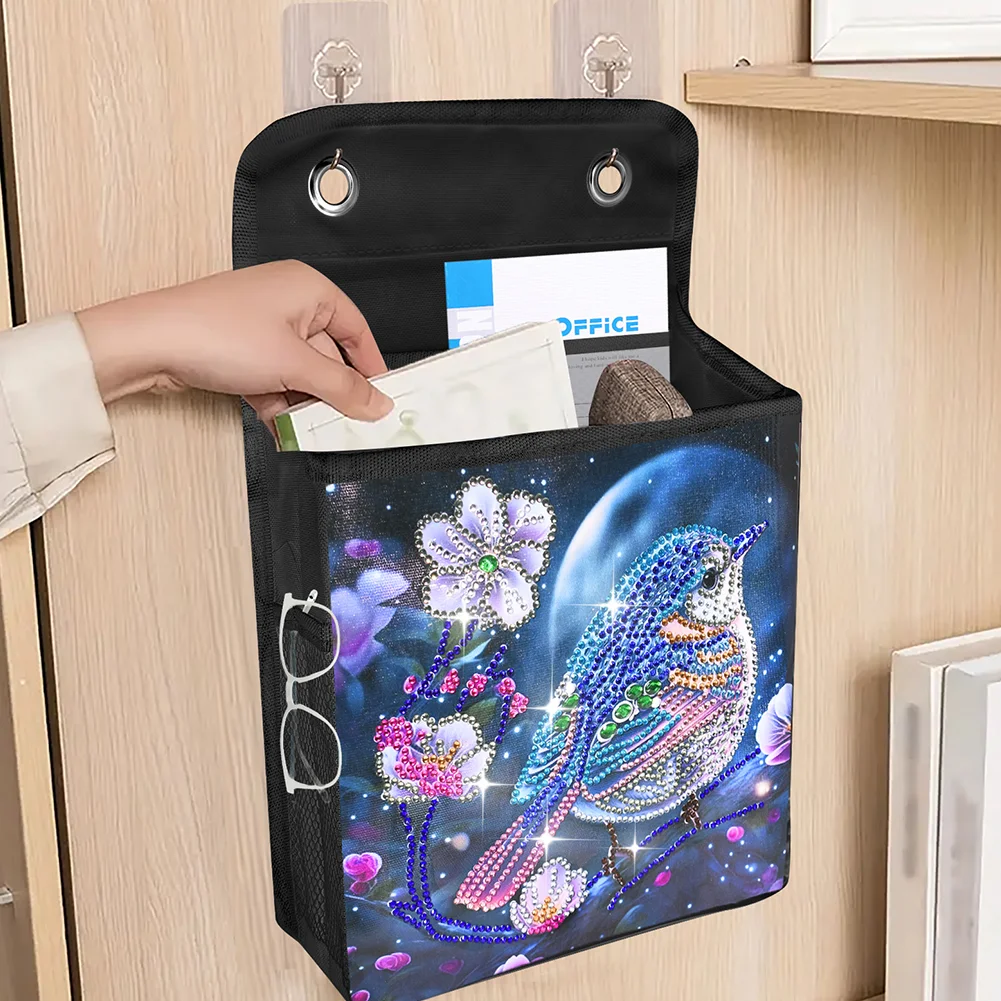 DIY Flower Bird Diamond Painting Storage Bag Diamond Art Sundries Holder Bag