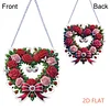Valentine Day 2D Flat DIY Diamond Art Pendant Diamond Painting Set (Wreath)