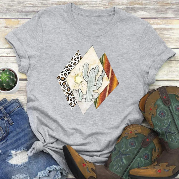 PSL-Nature Lover-Women's Western desert  T-shirt Tee -02804