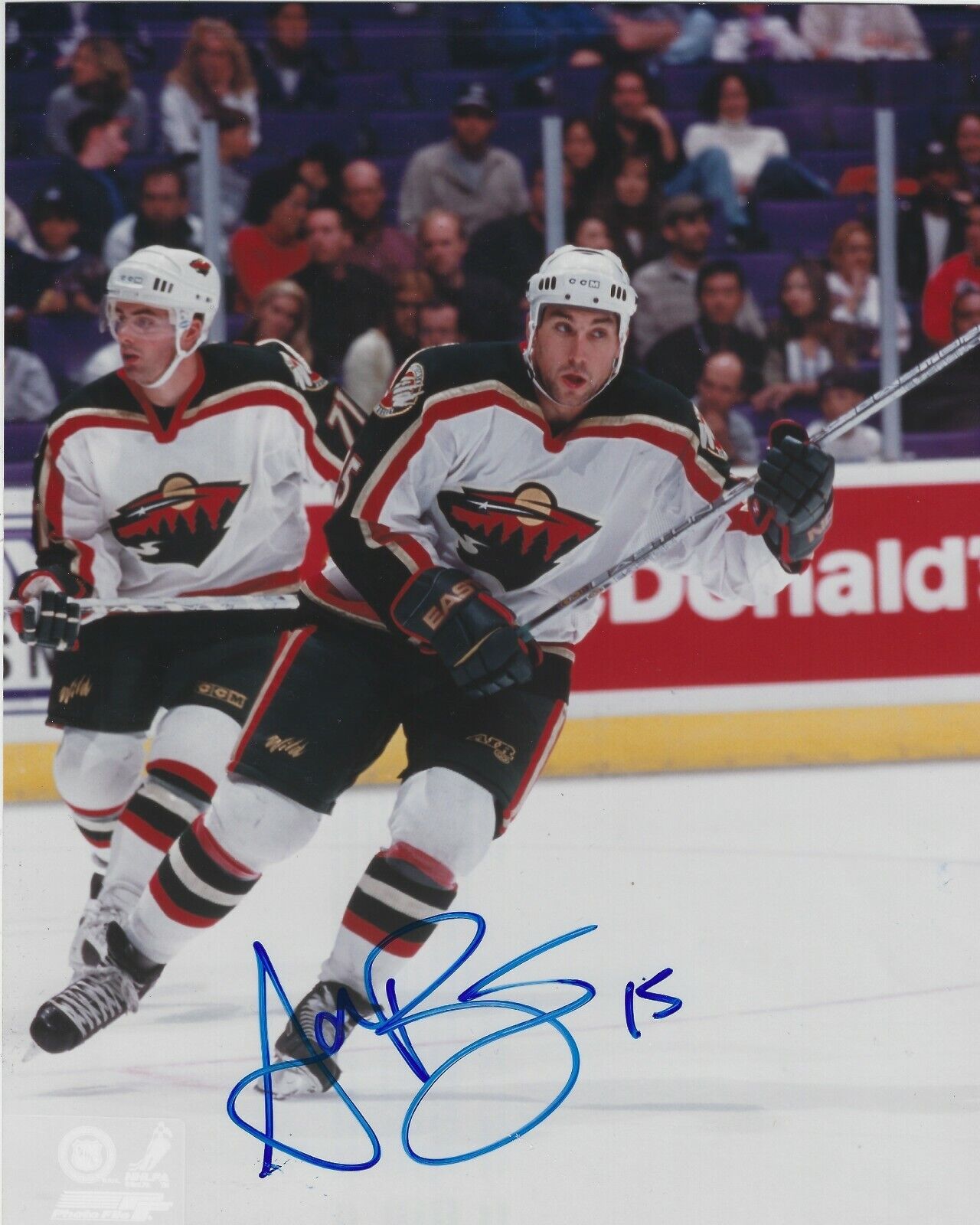 Autographed 8x10 ANDREW BRUNETTE Minnesota Wild Photo Poster painting - w/COA