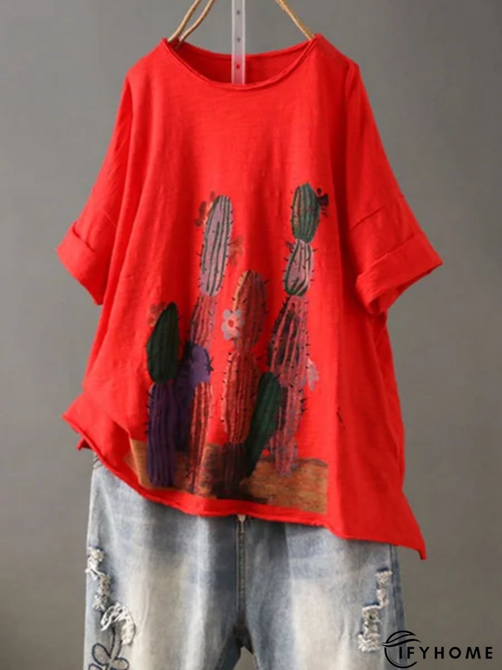 Casual Short Sleeve Round Neck Tops | IFYHOME
