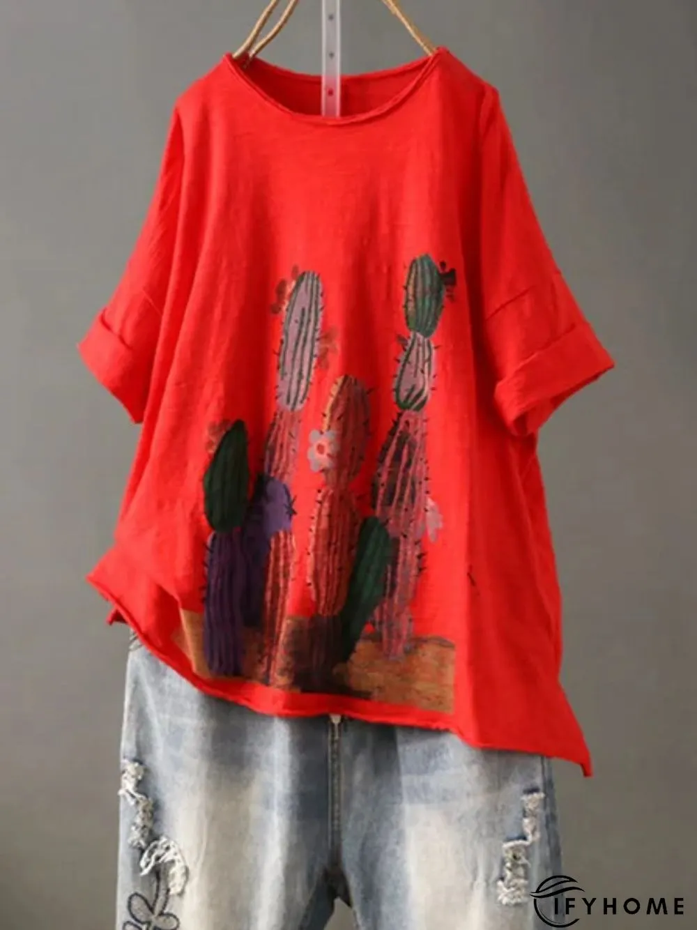 Casual Short Sleeve Round Neck Tops | IFYHOME