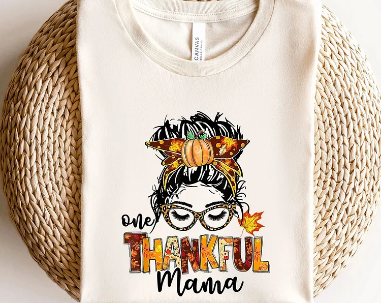 Thankful Mama Shirt, Thanksgiving T-Shirt, Gift For Mama, Gift For Thanksgiving socialshop