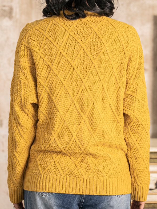 Yellow Long Sleeve Shift Sweater