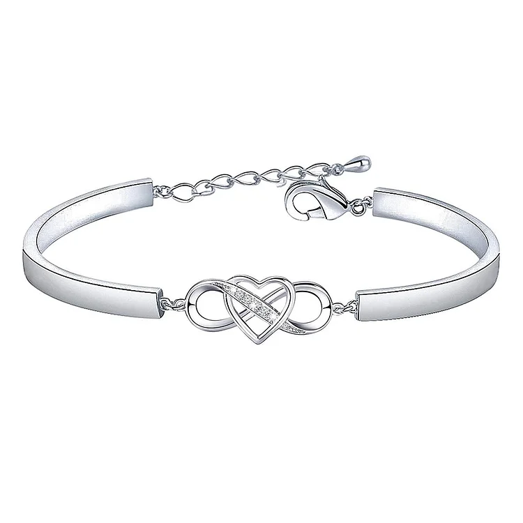 For Granddaughter - Always Keep Me In Your Heart Infinity Heart Bracelet