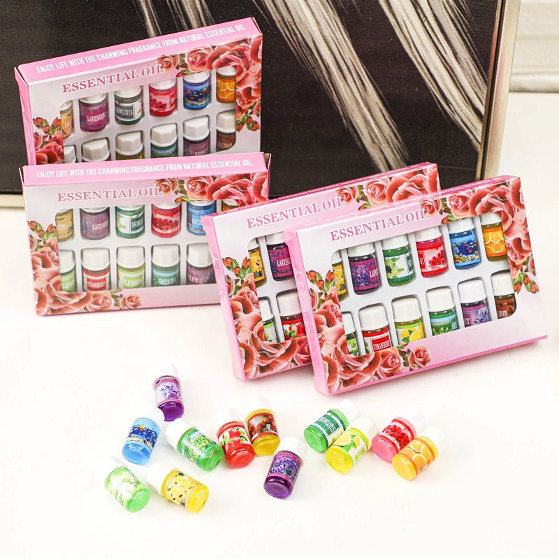 12 Pieces 3ML Aromatic Essential Oil Fragrance Liquid Water Soluble Indoor Fragrance MSDS All English