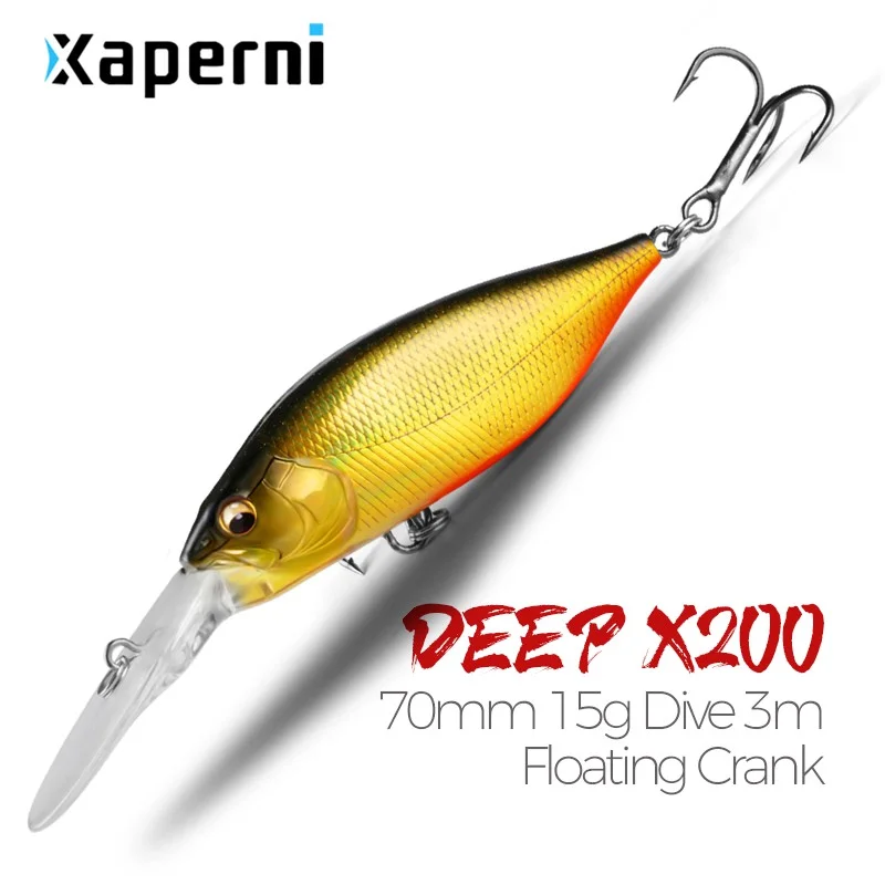 Xaperni 70mm 15g dive 3m magnet weight system New fishing lures minnow crank wobbler quality fishing tackle hooks for fishing