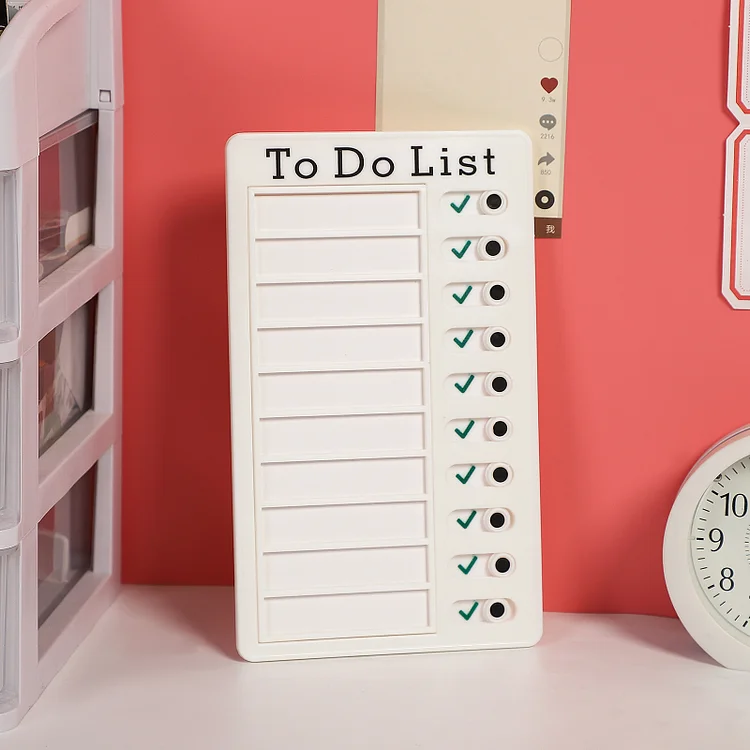 JOURNALSAY Simple Multifunctional Planning Message Check Board Creative Plastic Student To Do List Memo