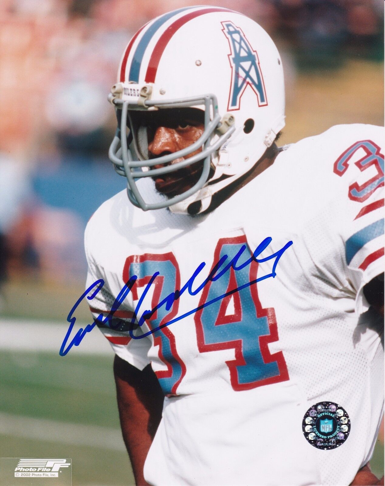 Earl Campbell autographed 8x10 Houston Oilers#3