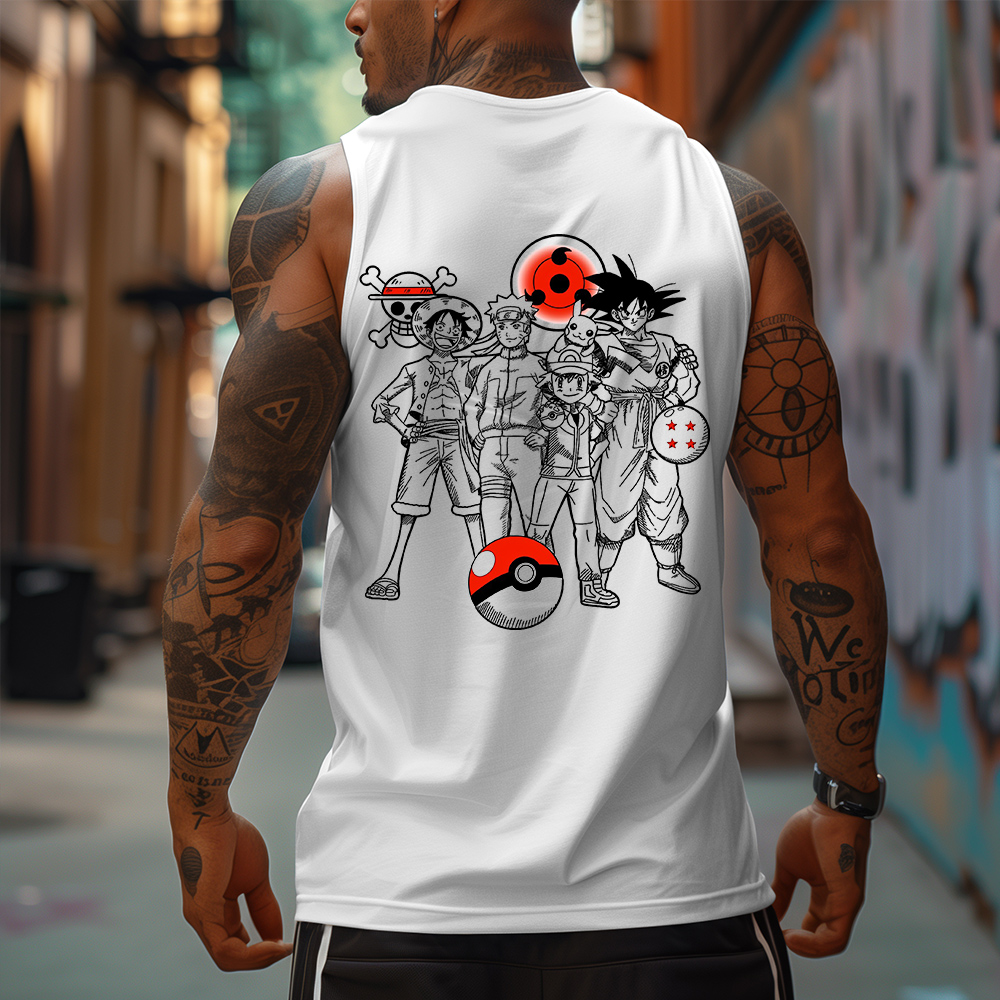Oversized Anime Fitness Tank Top