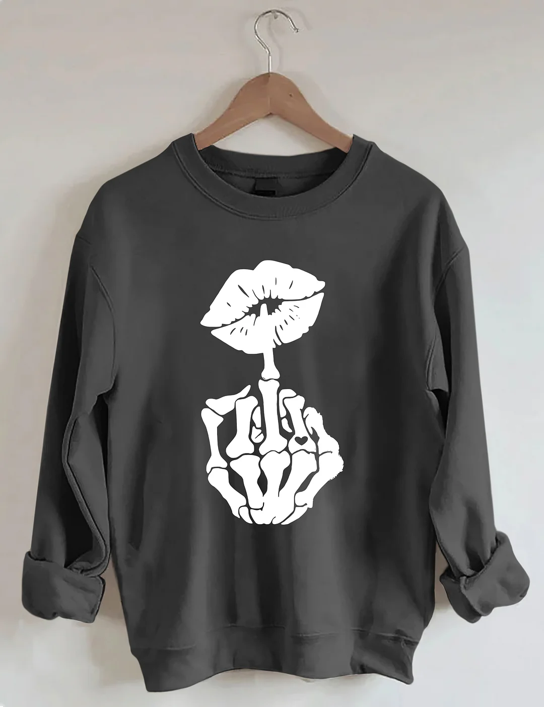 Skeleton Hand And Lips Sweatshirt