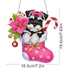 >SALE<Acrylic Special Shaped Christmas Stocking Schnauzer Hanging Diamond Kits Decor