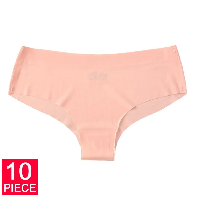 Meet'r 10 Pcs/Lot Seamless Panty Set Underwear Female Comfort Intimates Fashion Low-Rise Briefs 5 Colors Lingerie Drop Shipping