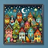 Colorful House-Paint by Numbers Acrylic Painting 40*40cm