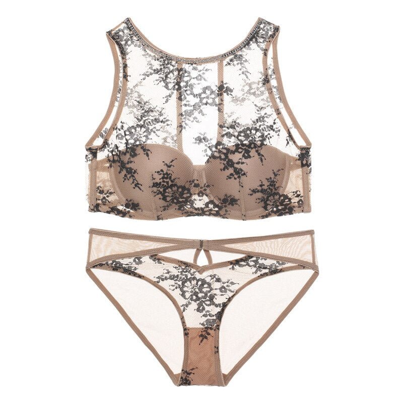 Sexy lingerie luxurious lace ribbon diamond vest bra set gathered adjustable tube top underwear suit Vest-type bras and briefs