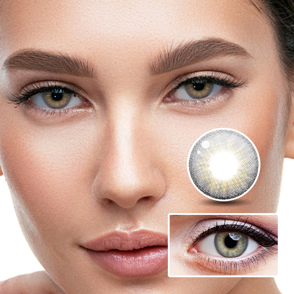 Sri Lanka Gray Yearly Prescription Colored Contact Lenses NEBULALENS