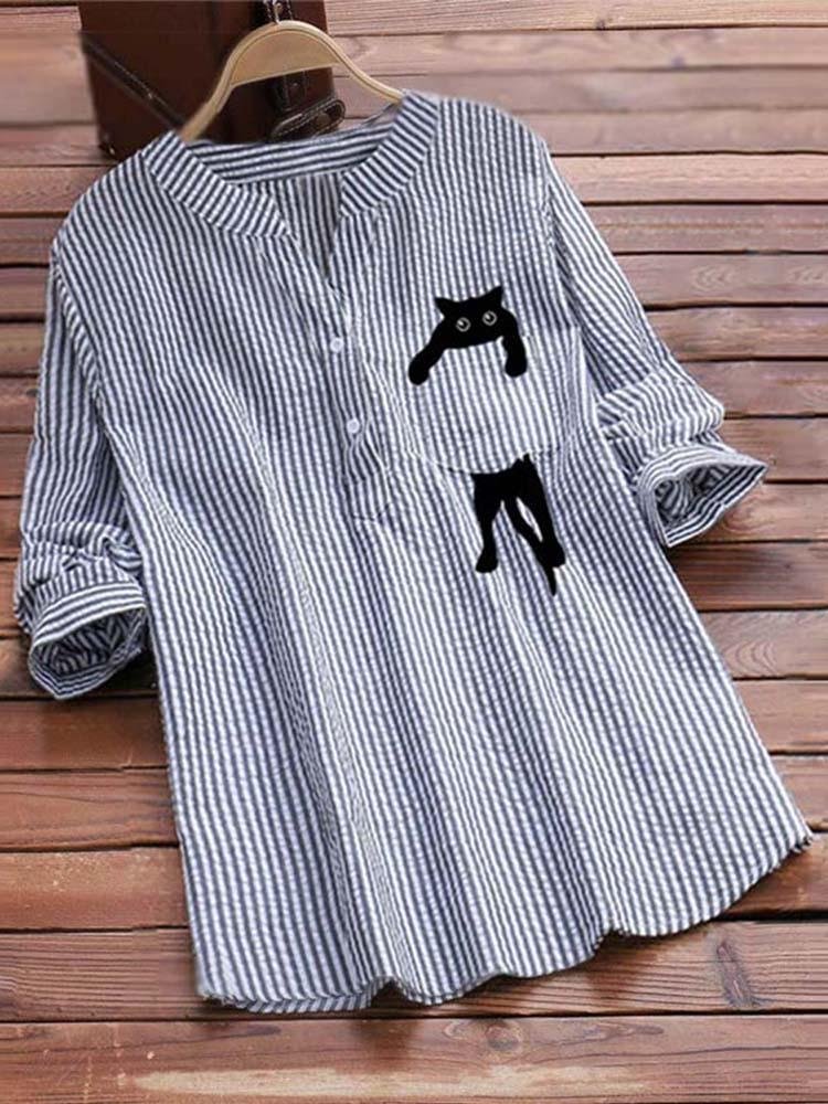 Women's Long Sleeved Mock Neck Blouse