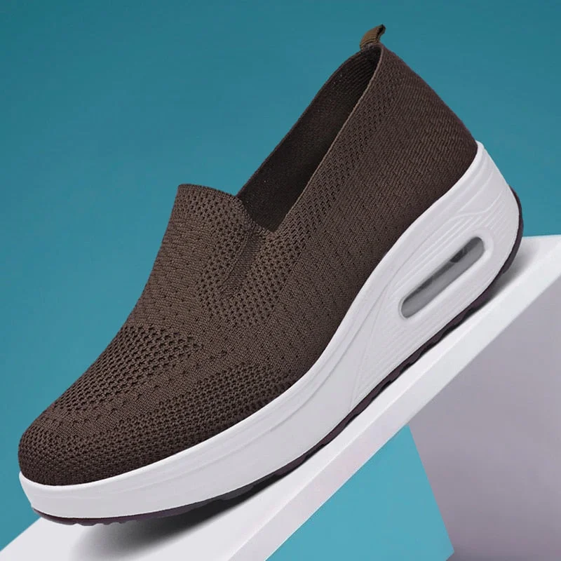 Spring Autumn Women's Swing Shoes Mesh Woman Loafers Flat Platforms Female Shoe Wedges Ladies Shoes Height Increasing Sneakers