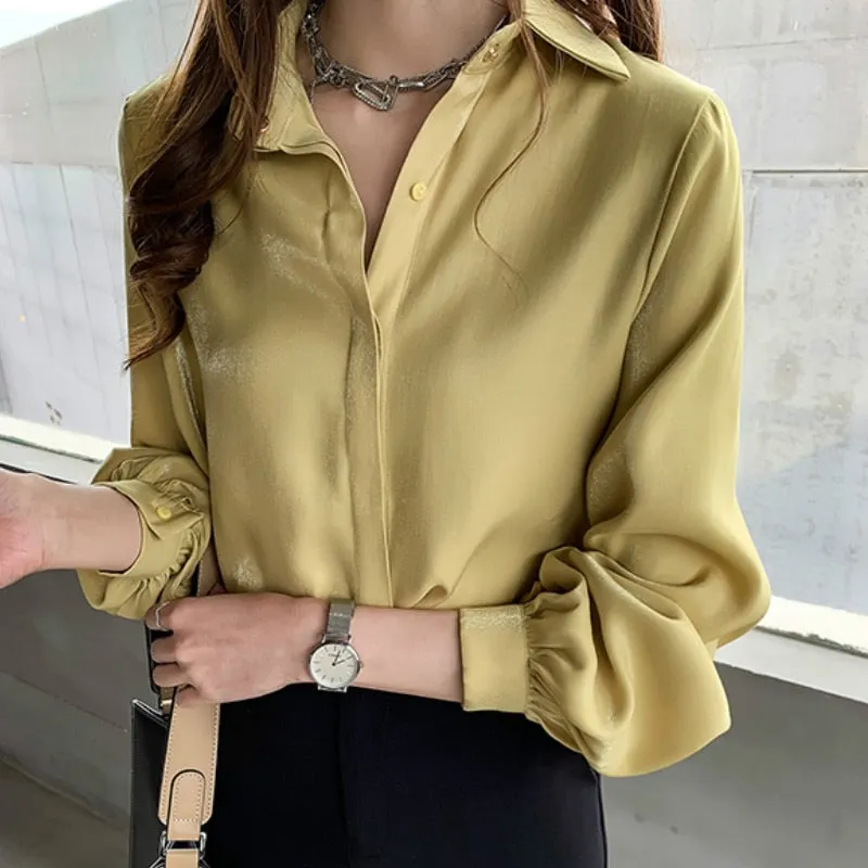 2021 Spring new White Shirt Plus Size 4XL Blouse Casual Loose Women Shirts Fashion Long Sleeve Buttons Women Tops Streetwear