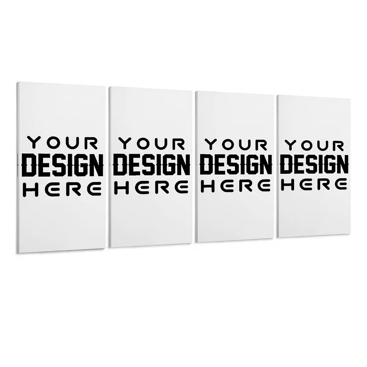 Personalized Design  Wall Decor 4 Panel Hanging Posters Vertical Full Print