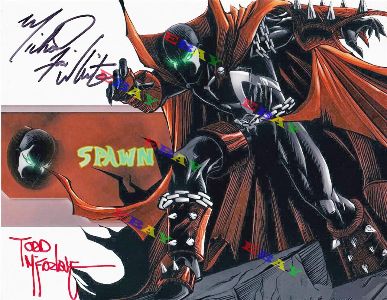 SPAWN Michael Jai White & Todd McFarlane 8x10 Autographed Signed Photo Poster painting Reprint