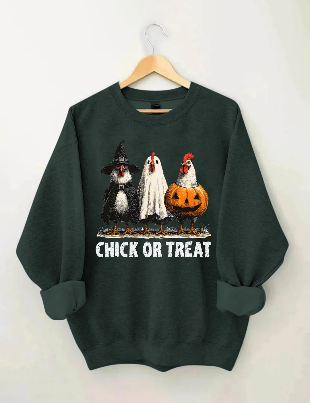 Retro Halloween Chicken Sweatshirt