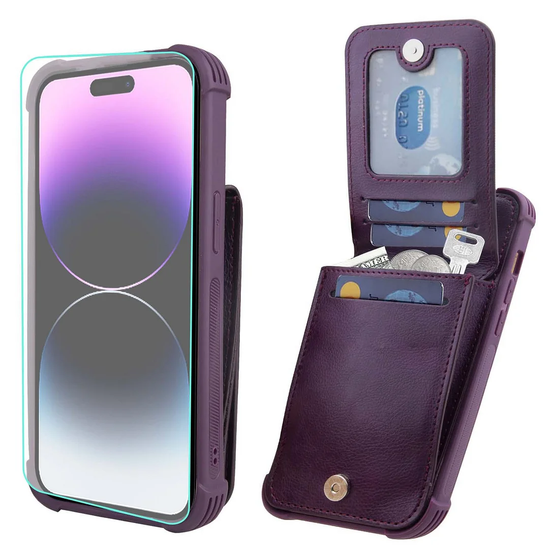 VANAVAGY Wallet Case for Apple iPhone 14 Pro 5G 6.1