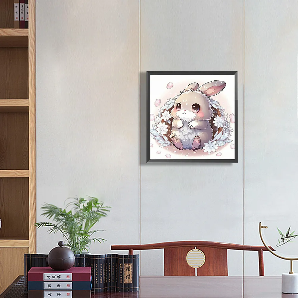 Full Round Diamond Painting 30*30cm - Rabbit
