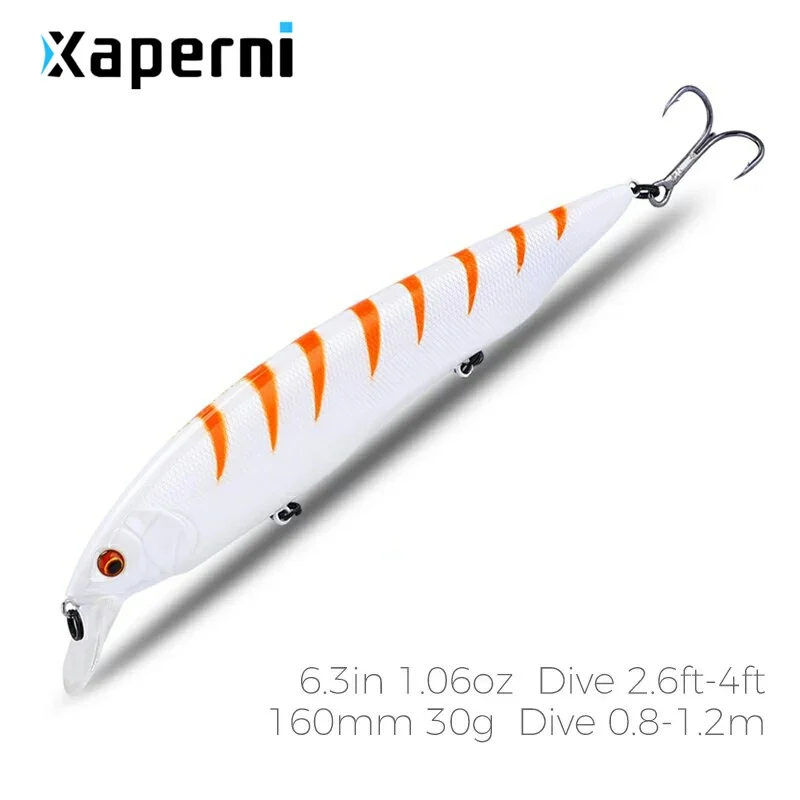 Xaperni 160mm 30g Hot fishing lures assorted colors minnow crank Tungsten weight system wobbler model crank Artificial bait