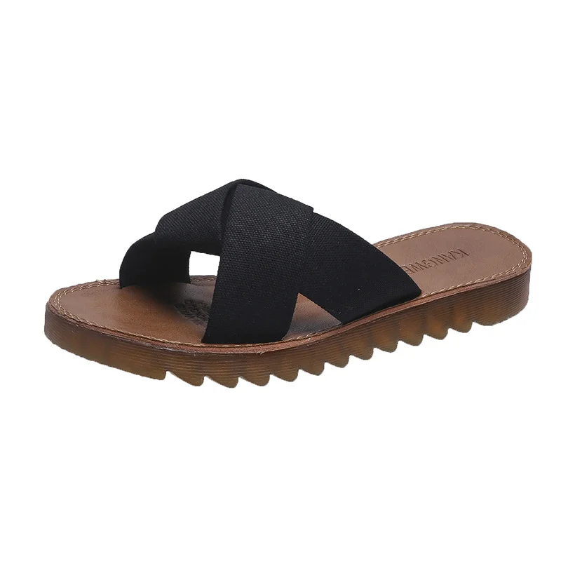 Yyvonne Red Flat Bottom Fashion Cool Slippers Women 2025 New Summer New INS Tide Thick Bottom Outside Wearing Hot Beach Shoes