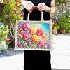 DIY Diamond Painting Flowers Linen Waterproof Handbag Shopping Storage Bag Totes Kit