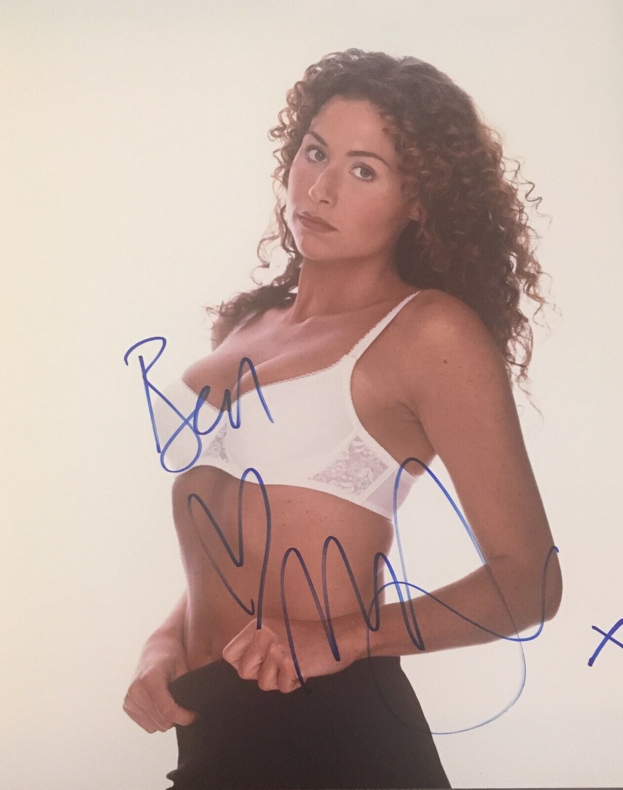 Minnie Driver Sexy Actress In A Bra Signed 8x10 Autographed Photo Poster painting COA E1