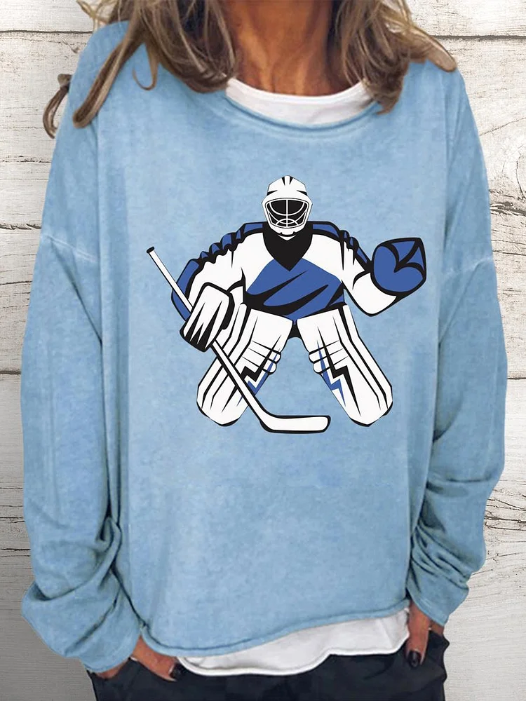 Hockey Rules, Give It Your Best Shot Women Loose Sweatshirt-Annaletters