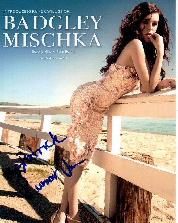 RUMER WILLIS Signed Autographed BADGLEY MISCHKA Photo Poster paintinggraph - To Patrick