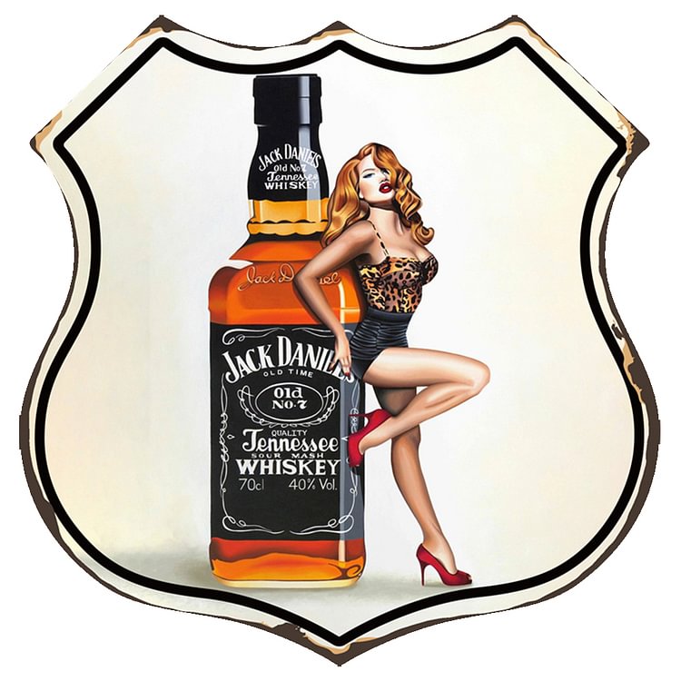 30*30cm - Whisky - Shield Tin Signs/Wooden Signs