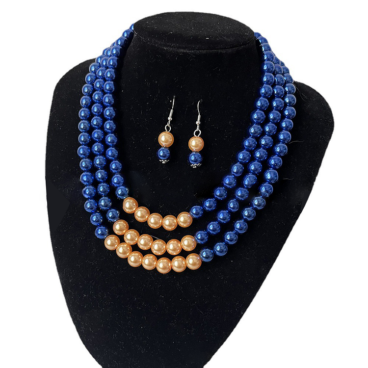 Fashion Hot Selling Multi Layer Pearl Necklace Set
